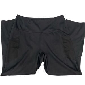 Sporty Black leggings with Mesh Designs